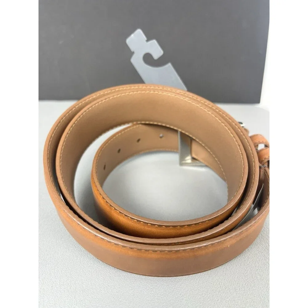 NWT ALLEN EDMONDS WIDE BASIC LEATHER BELT 39590 Mens Size 40 Color WALNUT USA